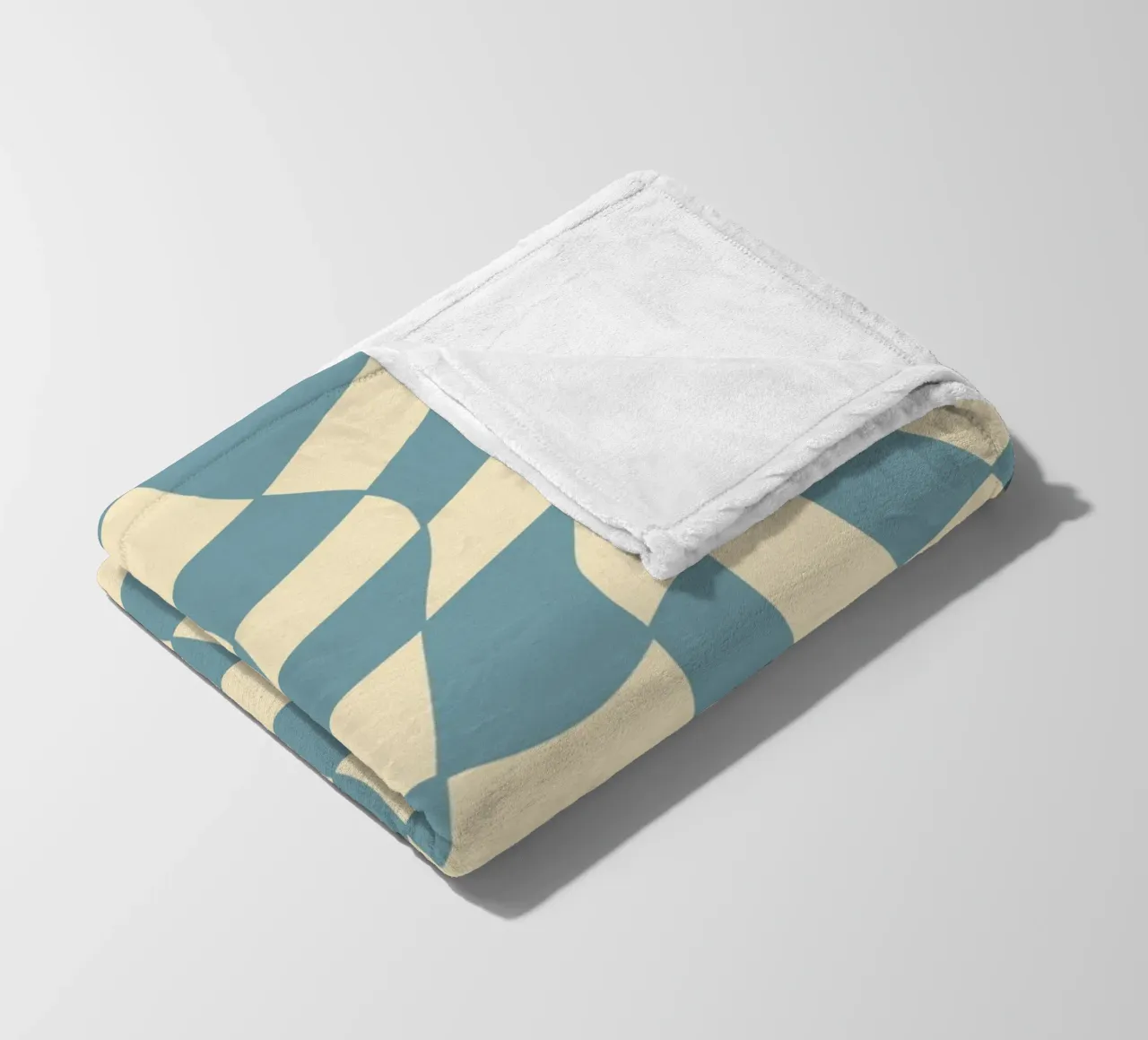 Fließendes Schachbrettmuster blau - gp with the flow coperta in pile da Illustration Raissa Oltmanns