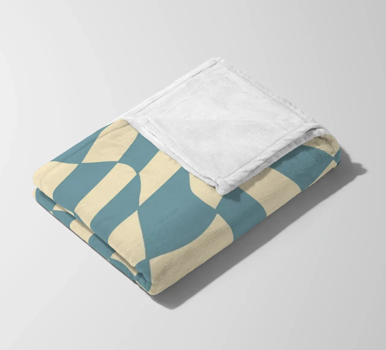 Fließendes Schachbrettmuster blau - gp with the flow coperta in pile da Illustration Raissa Oltmanns