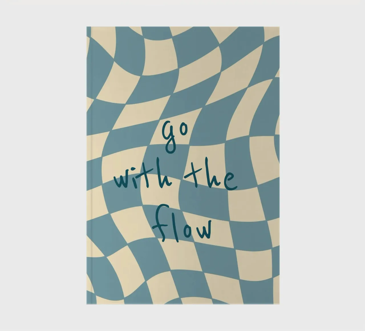 Fließendes Schachbrettmuster blau - gp with the flow diario da Illustration Raissa Oltmanns