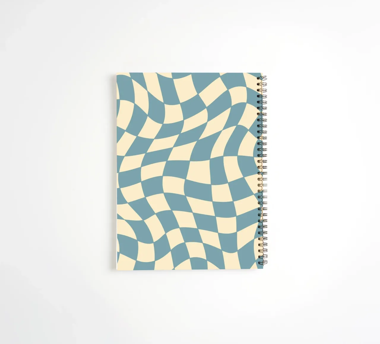 Fließendes Schachbrettmuster blau - gp with the flow diario ad anelli da Illustration Raissa Oltmanns