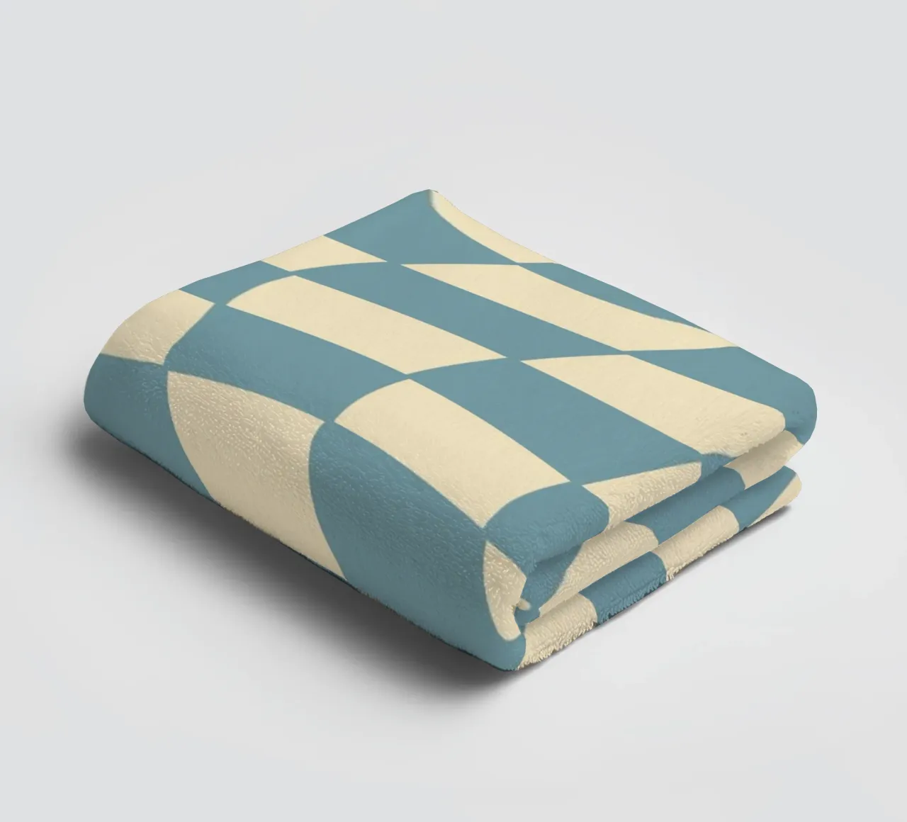 Fließendes Schachbrettmuster blau - gp with the flow asciugamano da bagno da Illustration Raissa Oltmanns