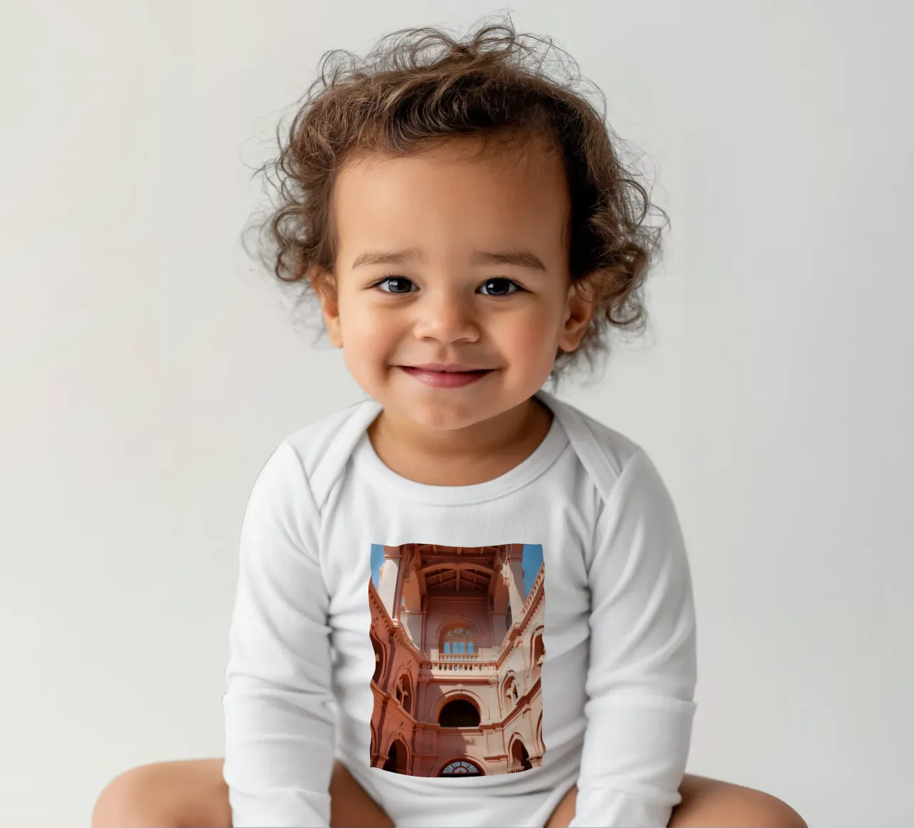 Erkundung der architektonischen Schönheit eines historischen Gebäudes Langarm Babybody von DesignDoodle