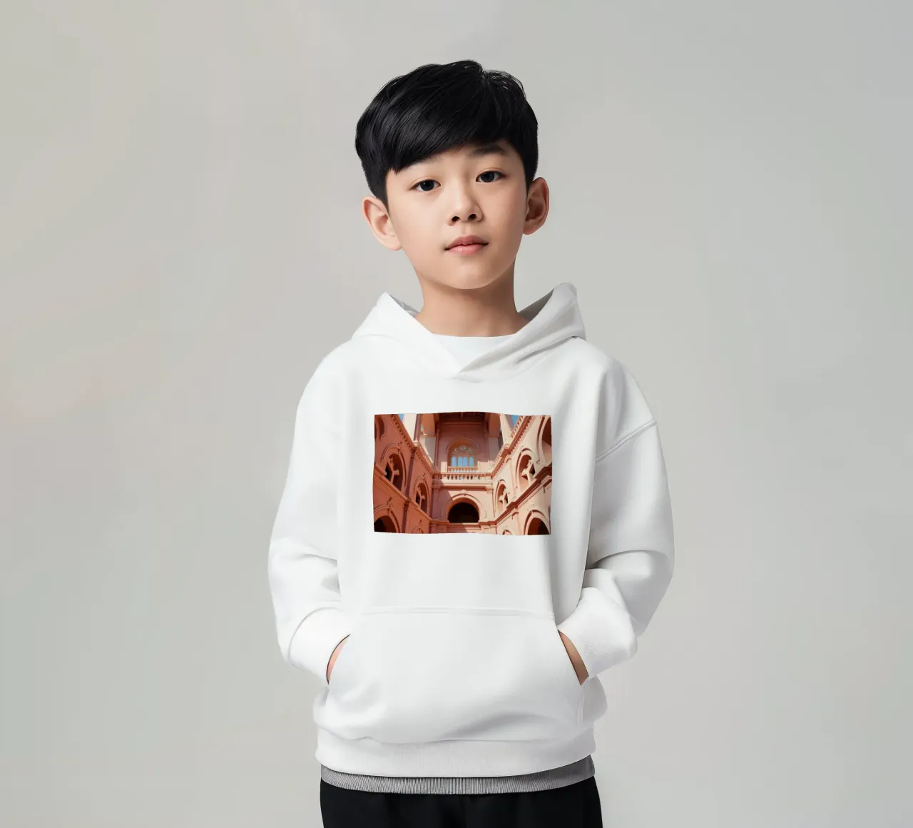 Explorer la beauté architecturale d'un bâtiment historique sweat à capuche enfant de DesignDoodle