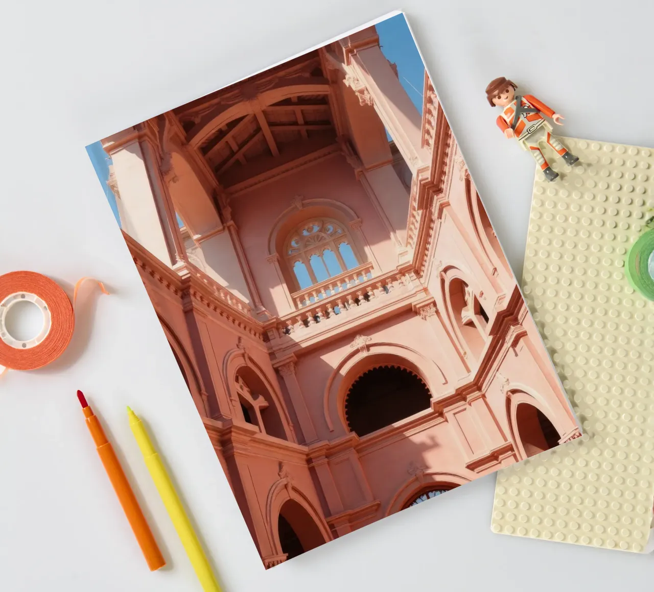 Exploring the architectural beauty of a historic building notebook by DesignDoodle