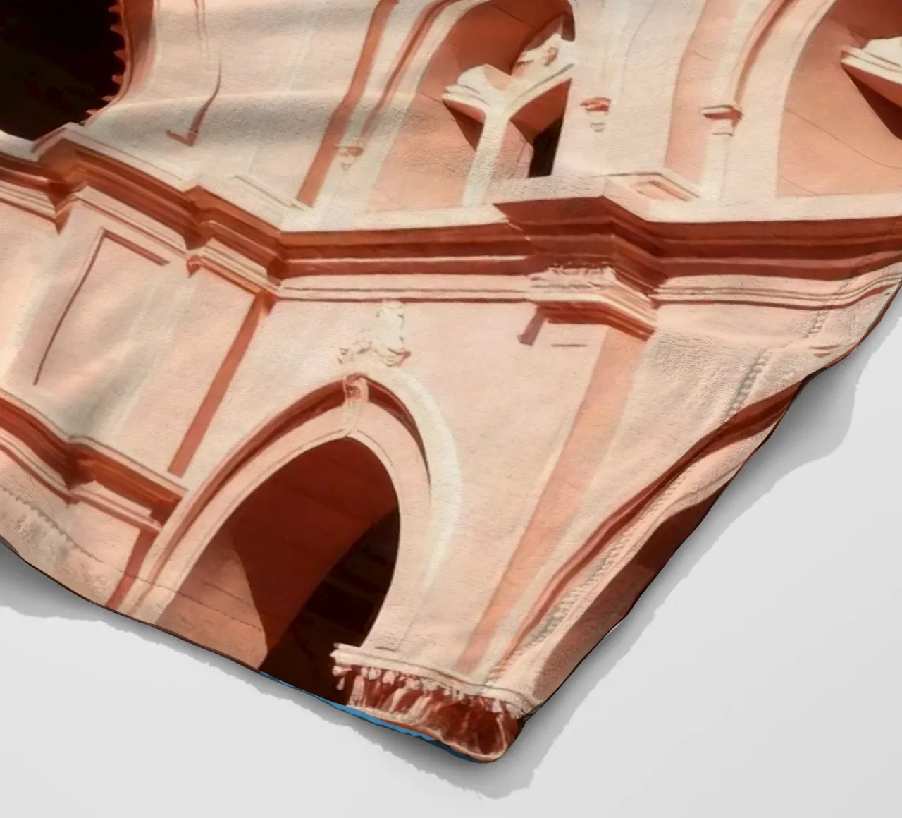 Exploring the architectural beauty of a historic building fleece blanket by DesignDoodle
