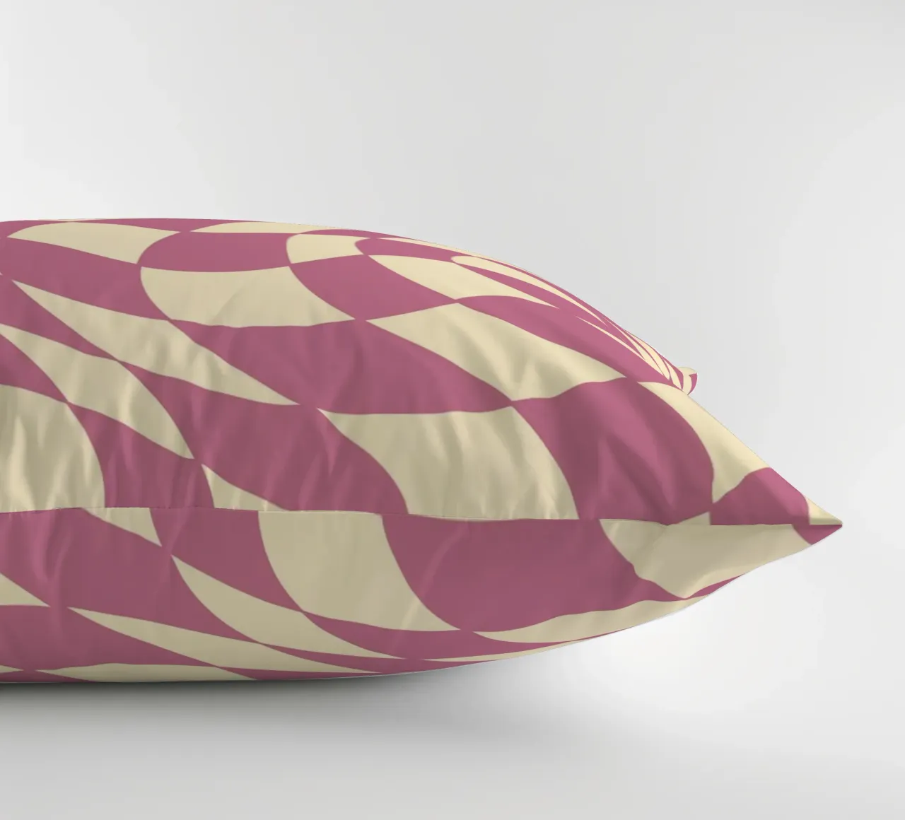 fließendes Schachbrettmuster rosa - do it for yourself cuscino da Illustration Raissa Oltmanns