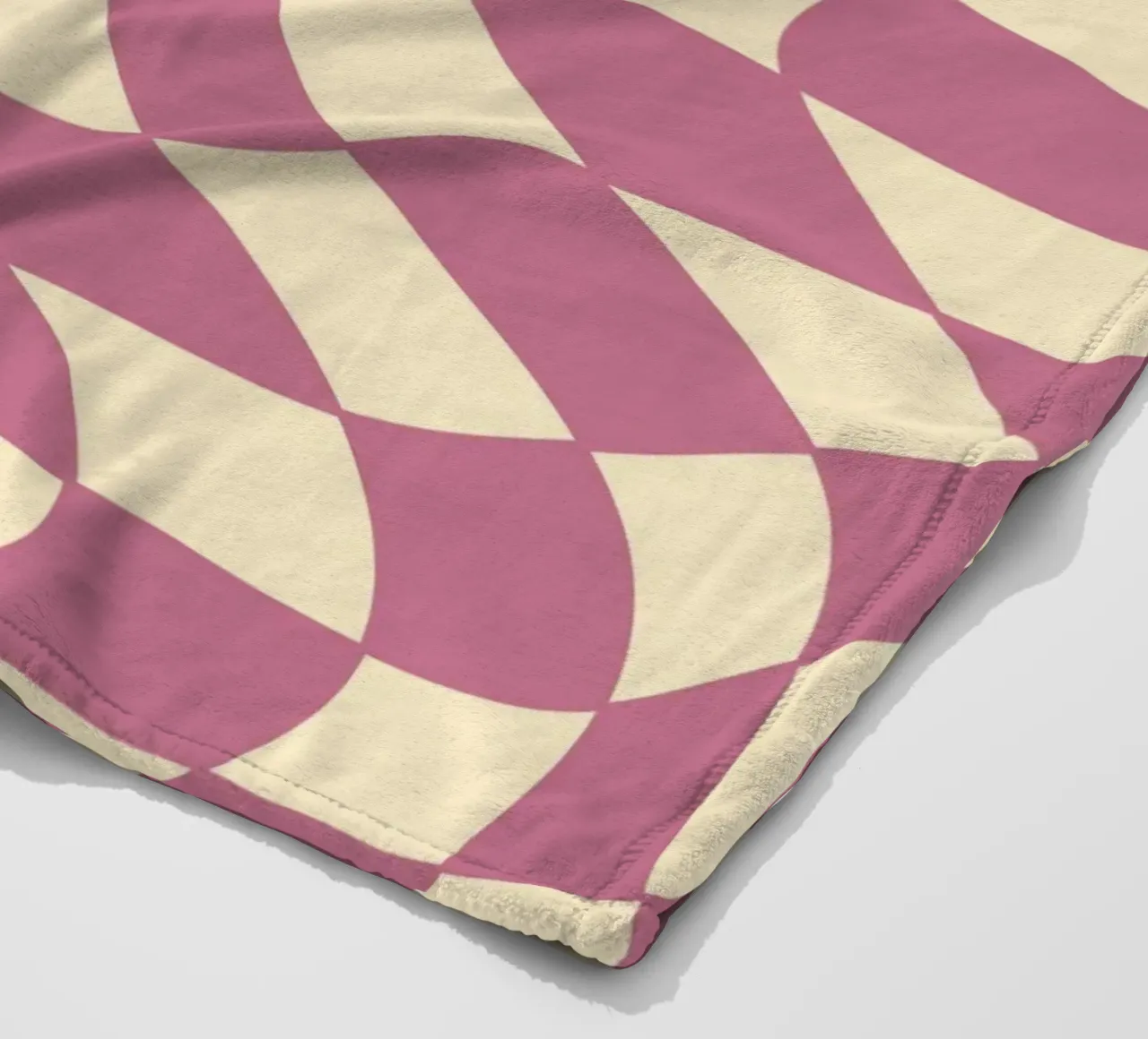 fließendes Schachbrettmuster rosa - do it for yourself coperta in pile da Illustration Raissa Oltmanns