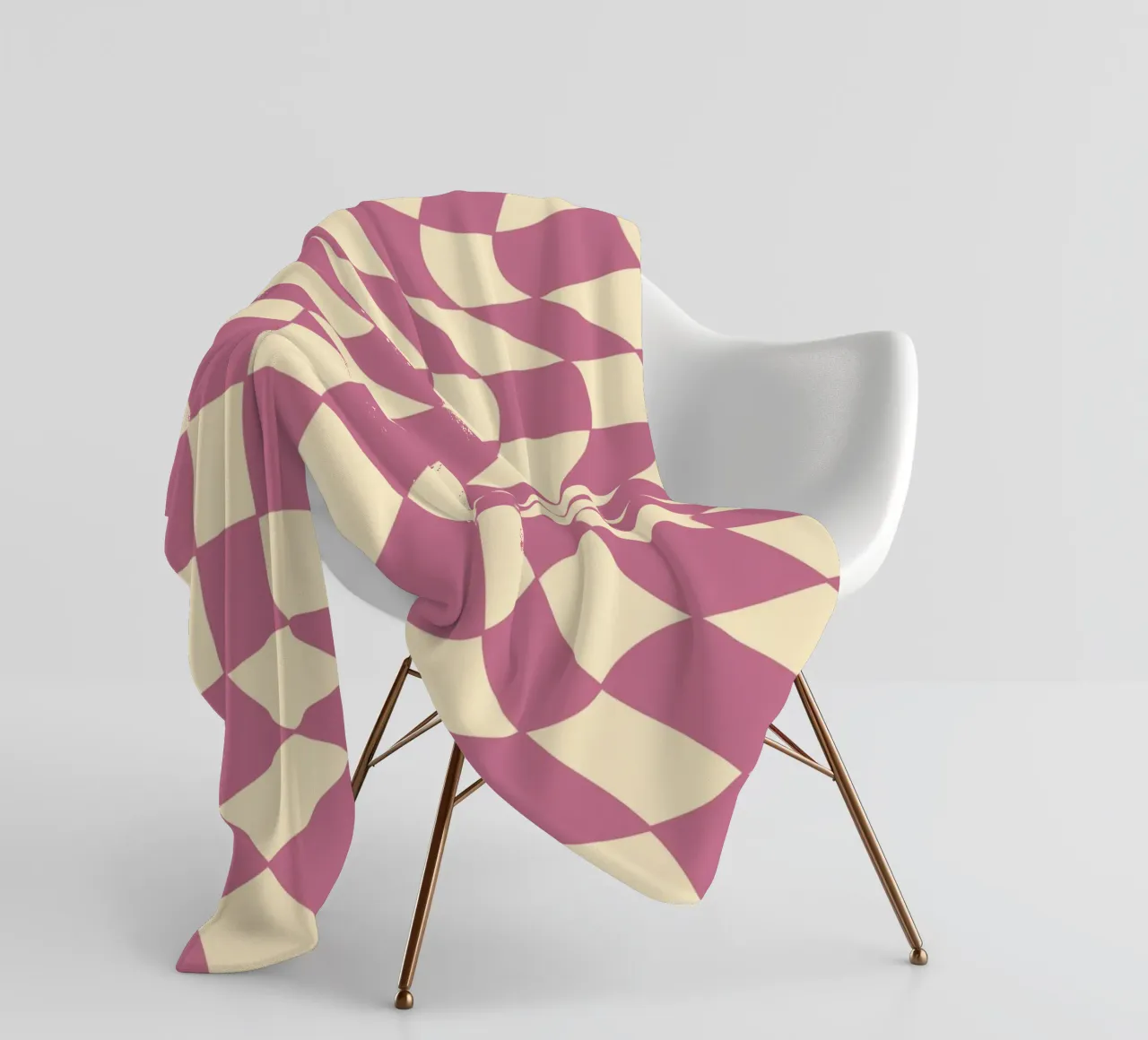 fließendes Schachbrettmuster rosa - do it for yourself coperta in pile da Illustration Raissa Oltmanns