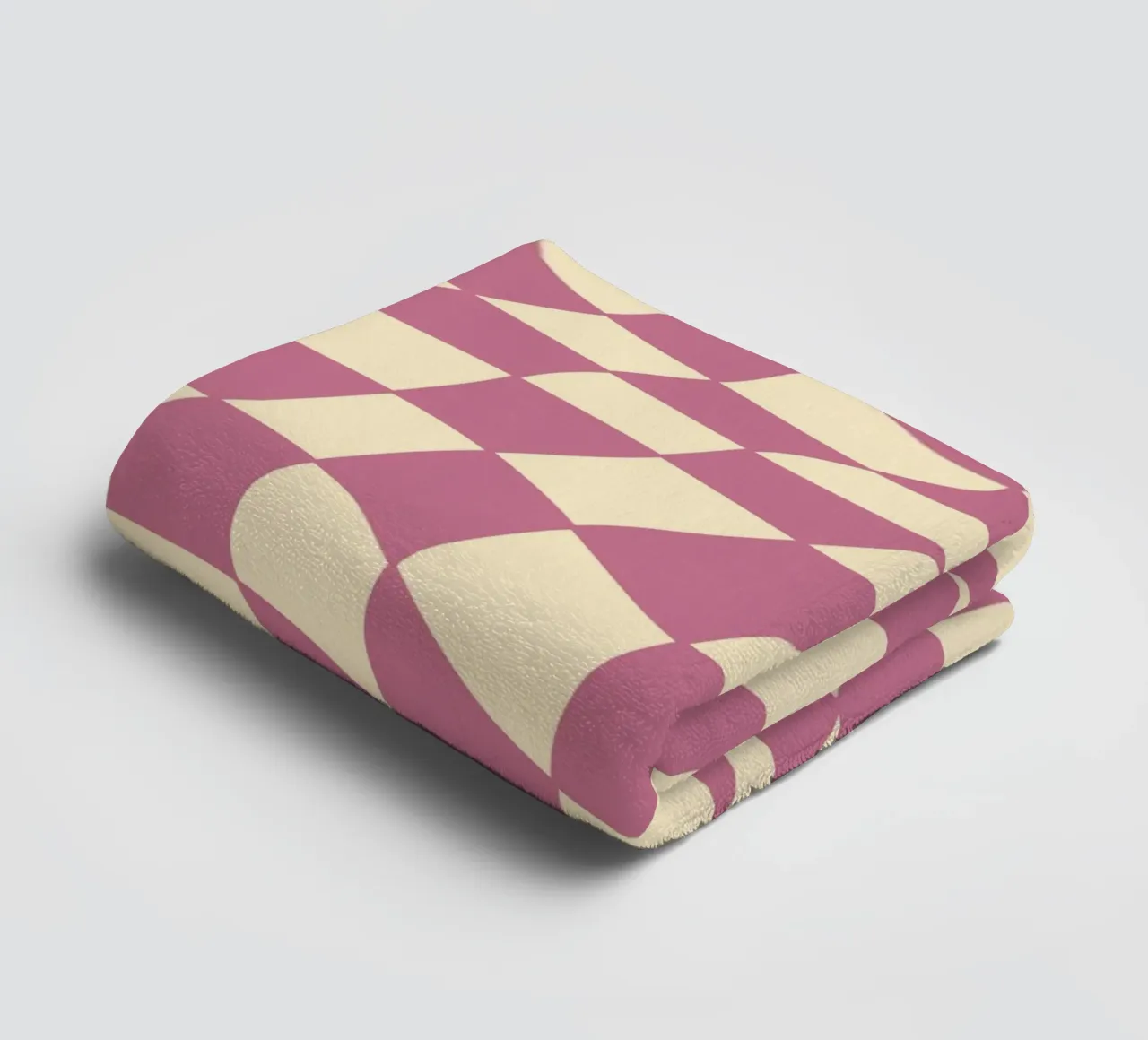 fließendes Schachbrettmuster rosa - do it for yourself asciugamano da bagno da Illustration Raissa Oltmanns