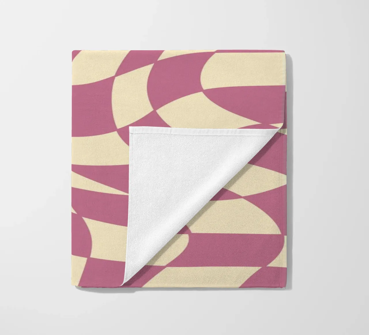 fließendes Schachbrettmuster rosa - do it for yourself telo mare da Illustration Raissa Oltmanns