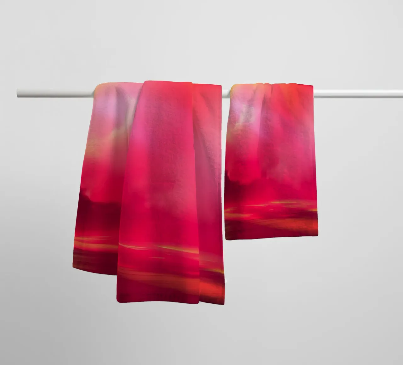 Le luci di scena colorate illuminano la nebbia durante la performance asciugamano da bagno da DesignDoodle