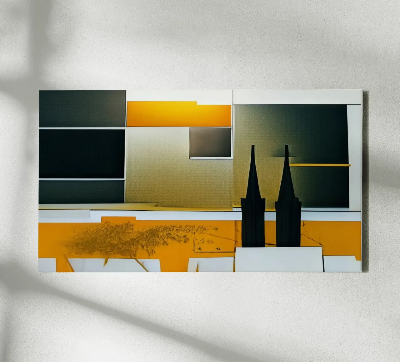 View of Cologne Cathedral_3 canvas with Floater frame by Abstract Art by LK