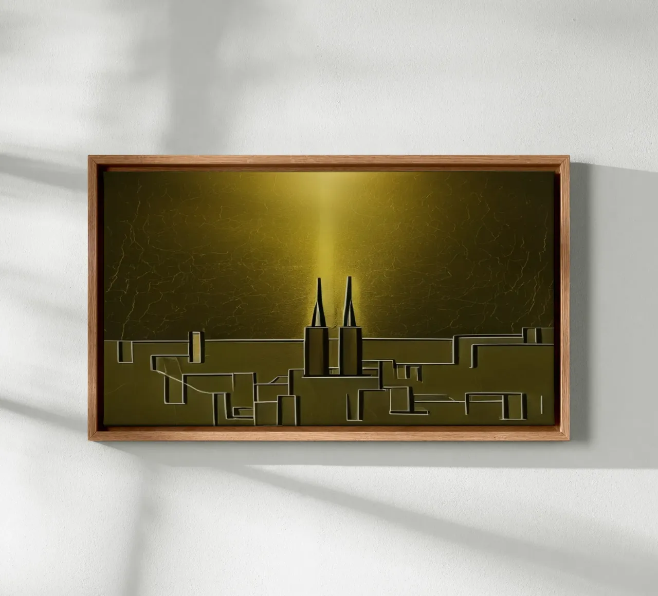 View of Cologne Cathedral_4 canvas with Floater frame by Abstract Art by LK
