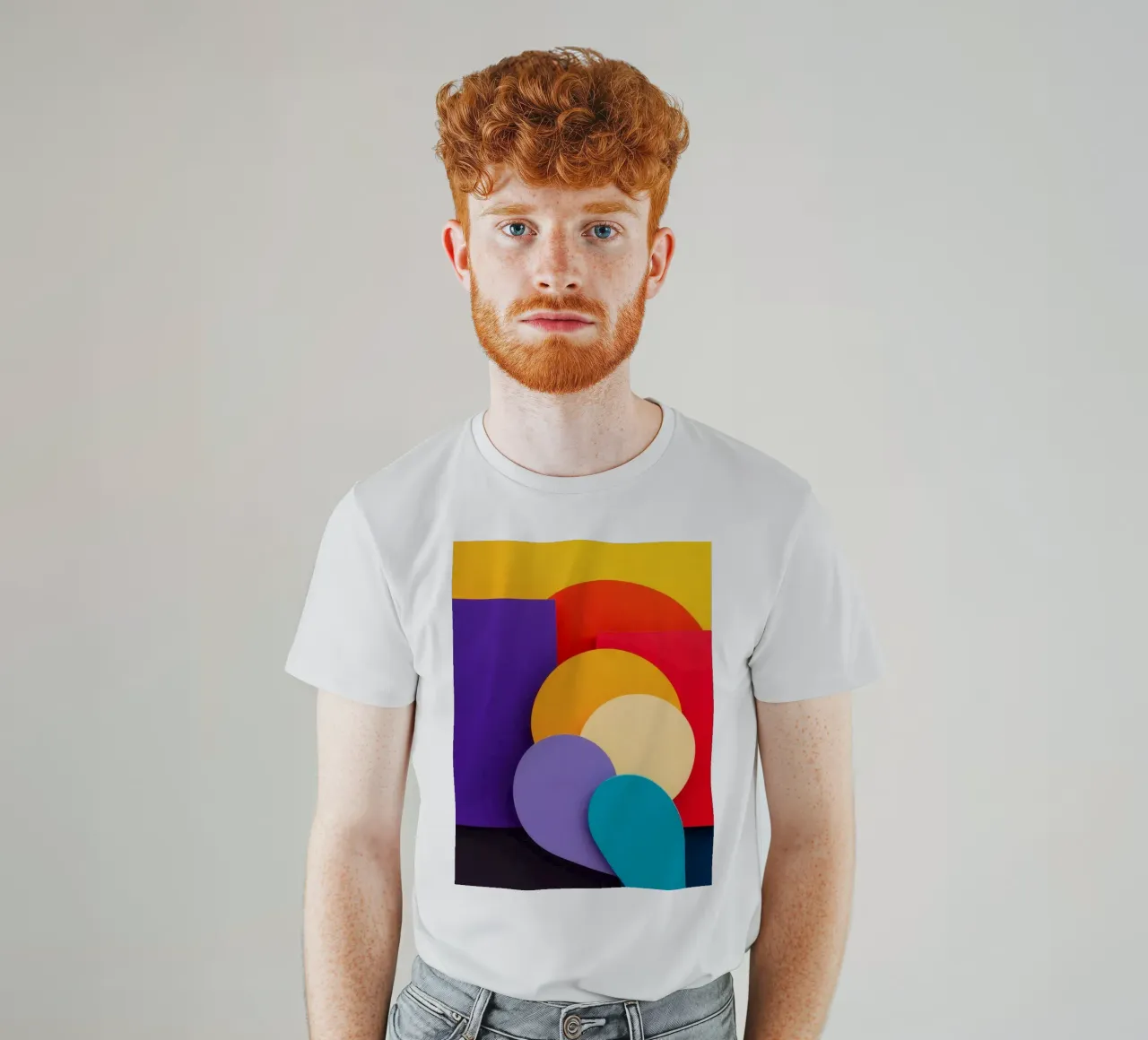 Le forme geometriche colorate creano un design astratto t-shirt da DesignDoodle