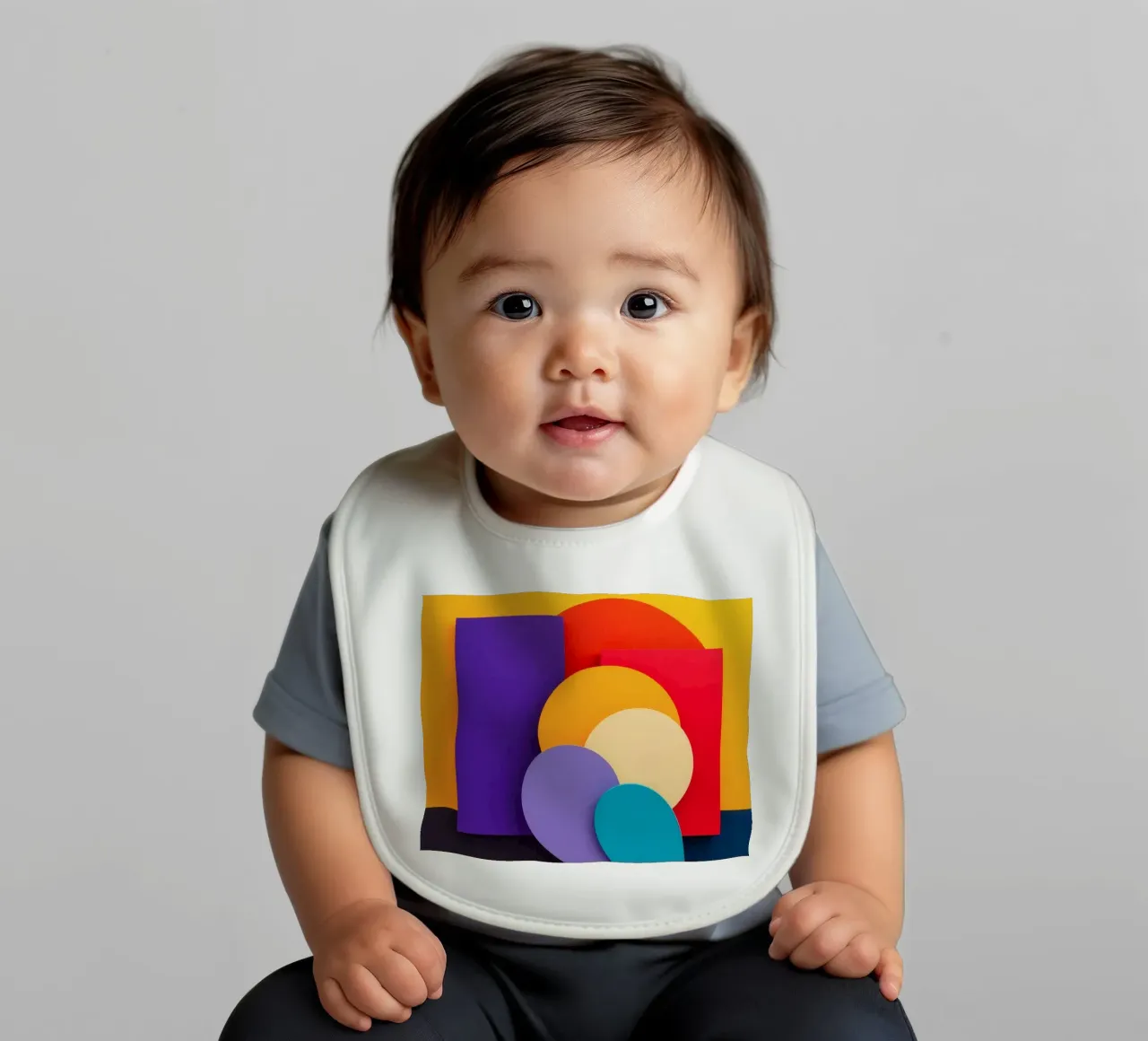 Le forme geometriche colorate creano un design astratto bavaglino da DesignDoodle