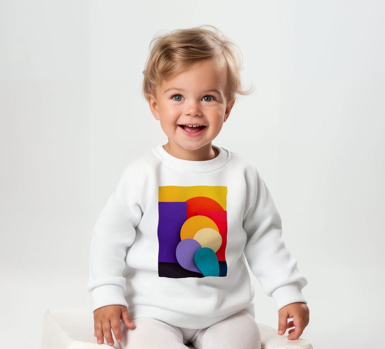 Le forme geometriche colorate creano un design astratto felpa neonato da DesignDoodle
