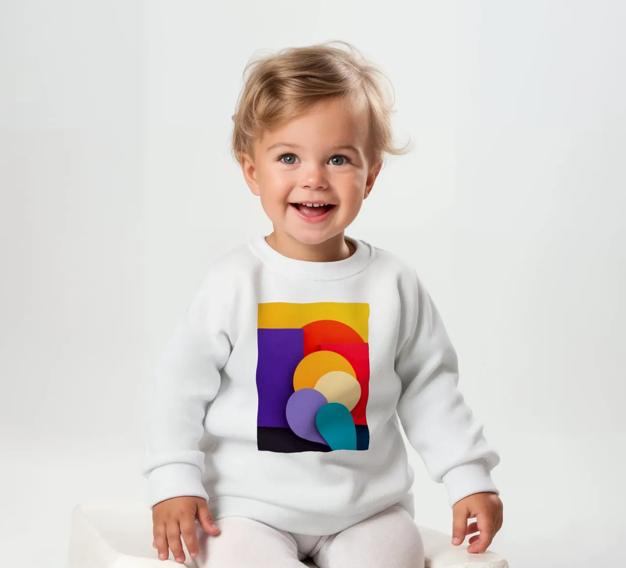 Le forme geometriche colorate creano un design astratto felpa neonato da DesignDoodle