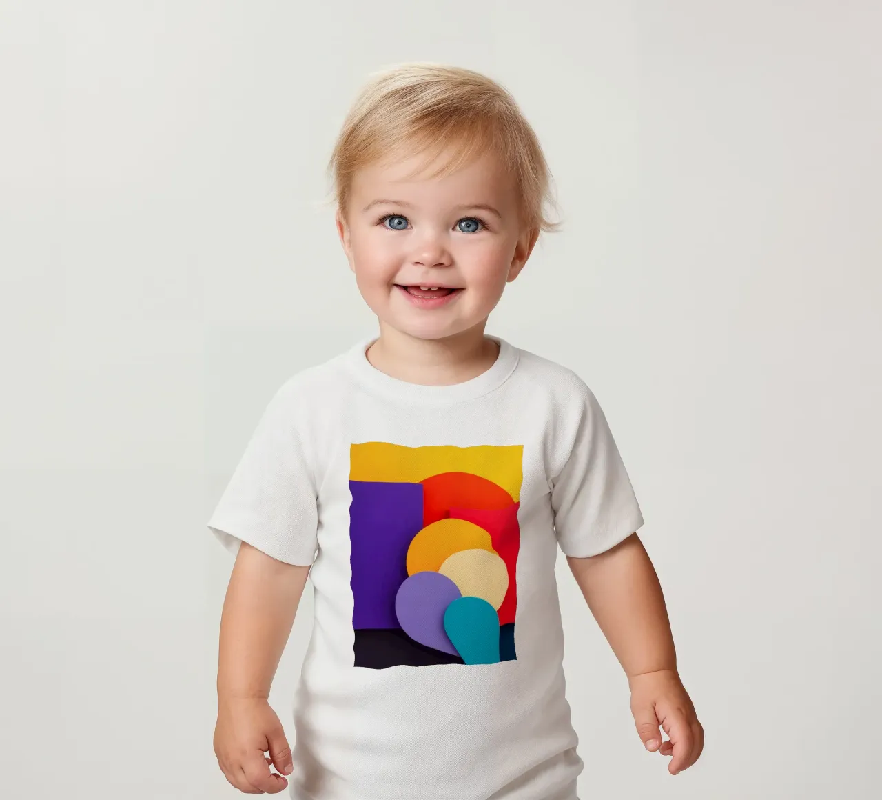 Le forme geometriche colorate creano un design astratto maglietta neonato da DesignDoodle