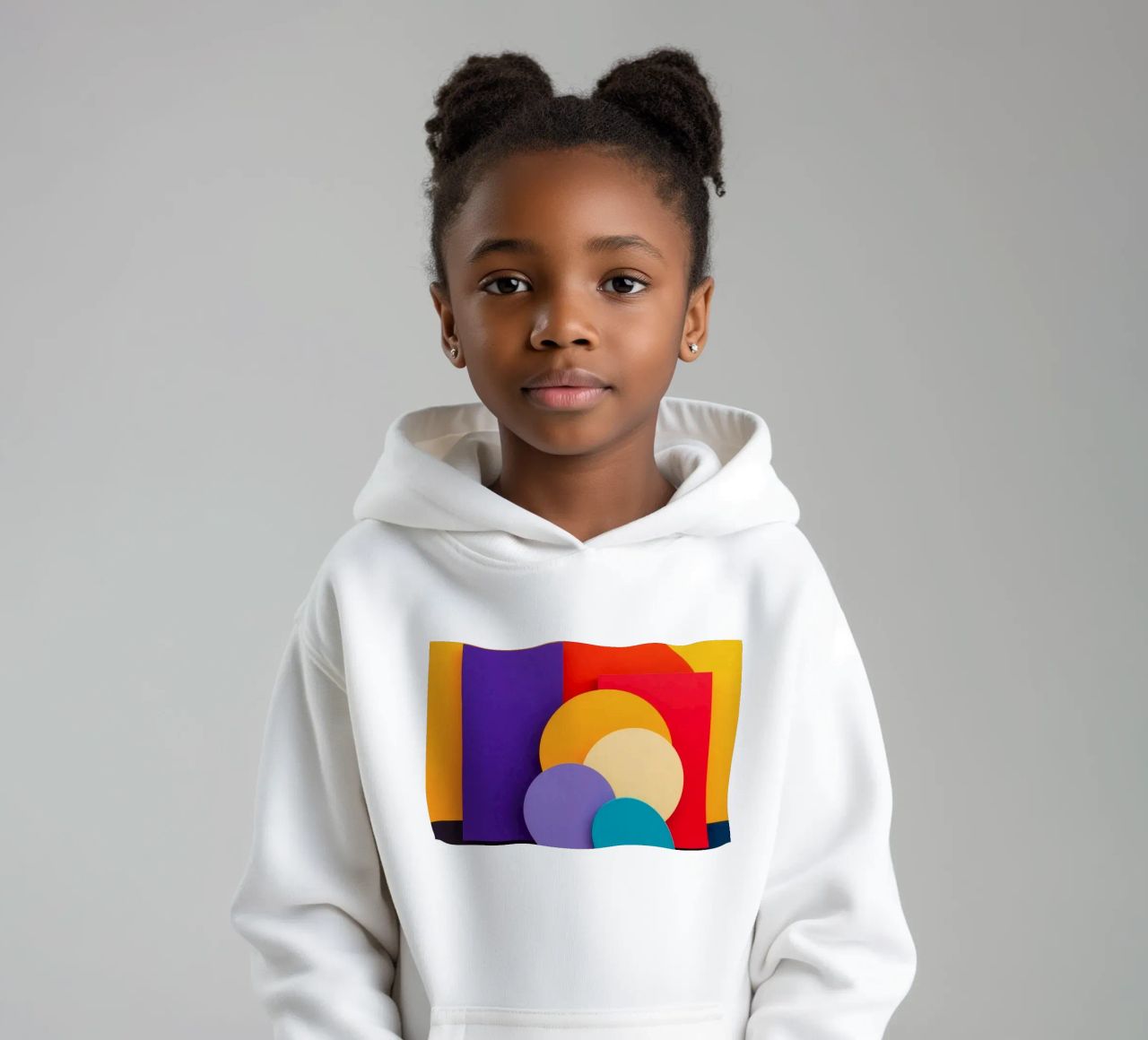 Le forme geometriche colorate creano un design astratto felpa bambino con cappuccio da DesignDoodle