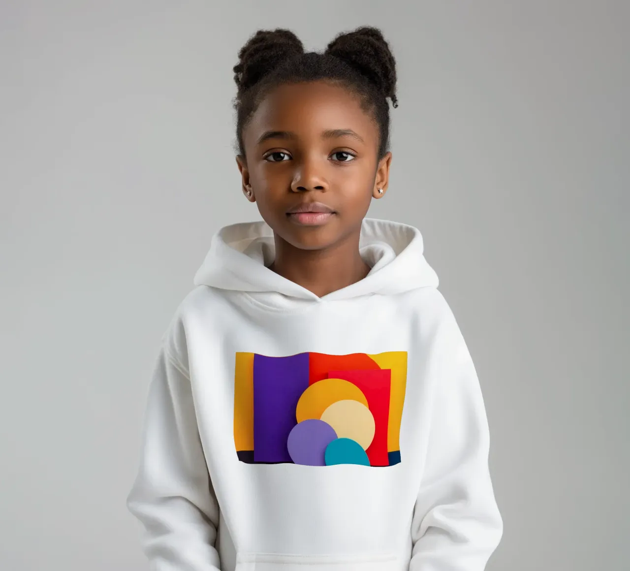 Le forme geometriche colorate creano un design astratto felpa bambino con cappuccio da DesignDoodle