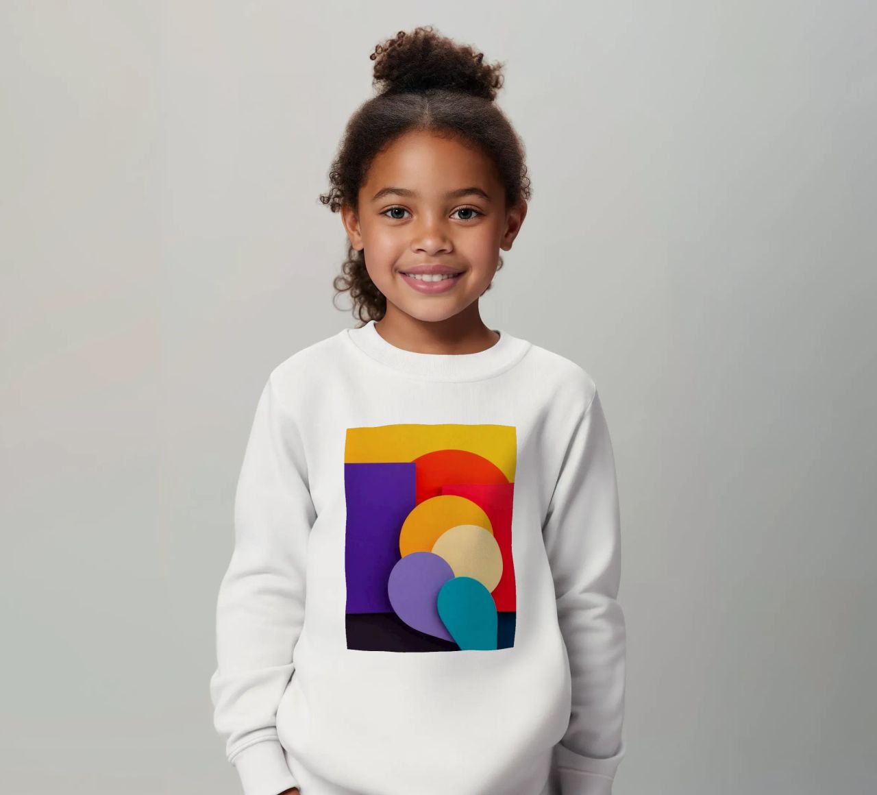 Le forme geometriche colorate creano un design astratto felpa bambino da DesignDoodle