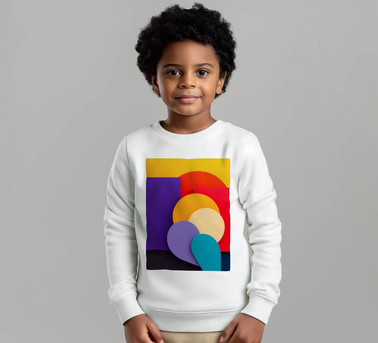 Le forme geometriche colorate creano un design astratto felpa bambino da DesignDoodle