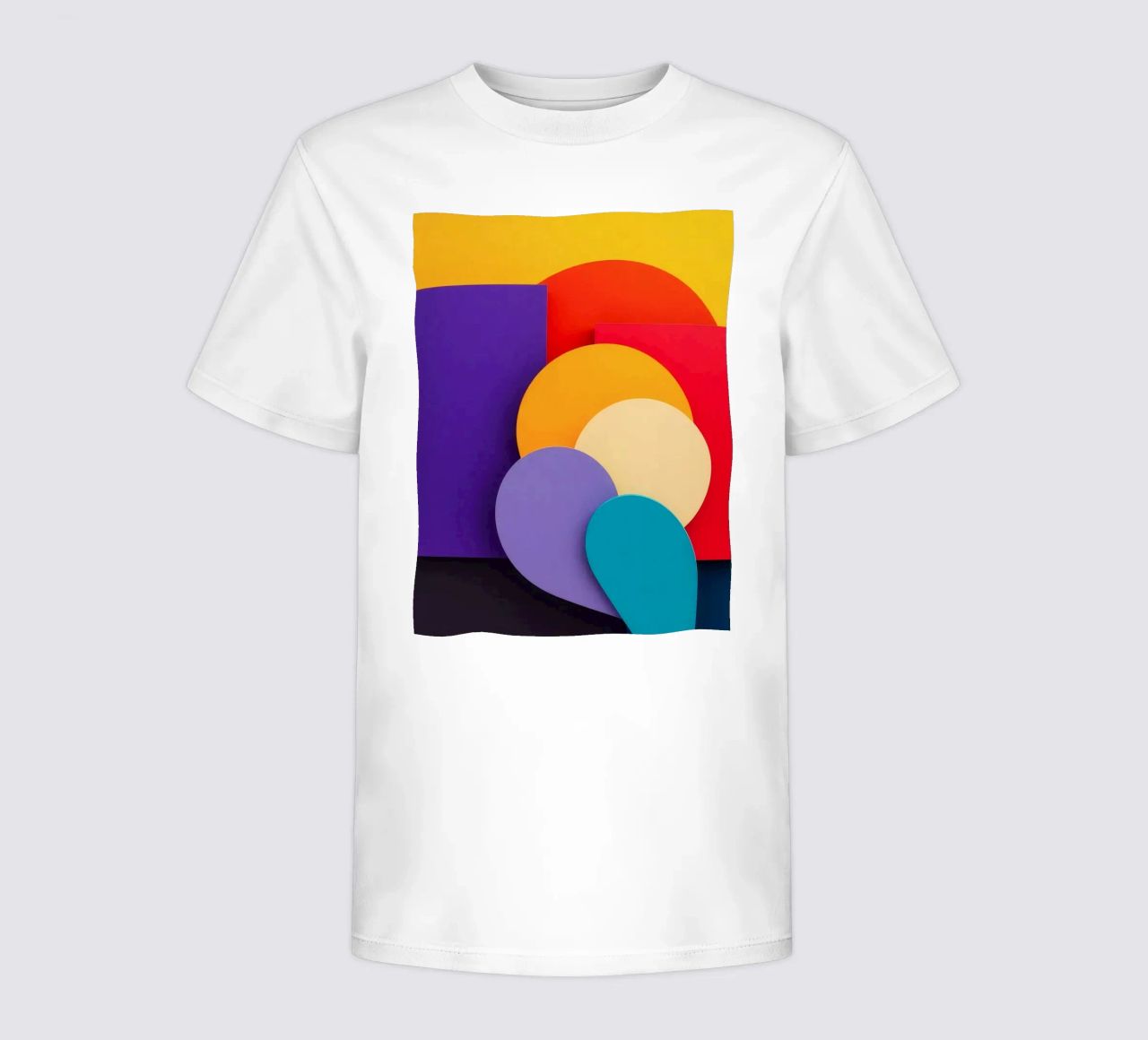 Le forme geometriche colorate creano un design astratto t-shirt bambini da DesignDoodle