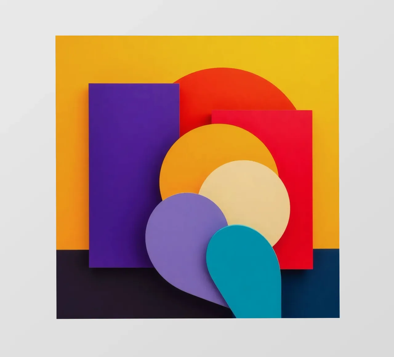 Le forme geometriche colorate creano un design astratto telo in pvc da DesignDoodle