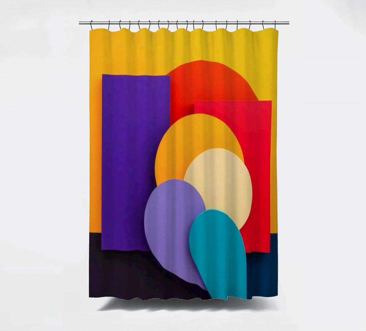 Le forme geometriche colorate creano un design astratto tenda da doccia da DesignDoodle