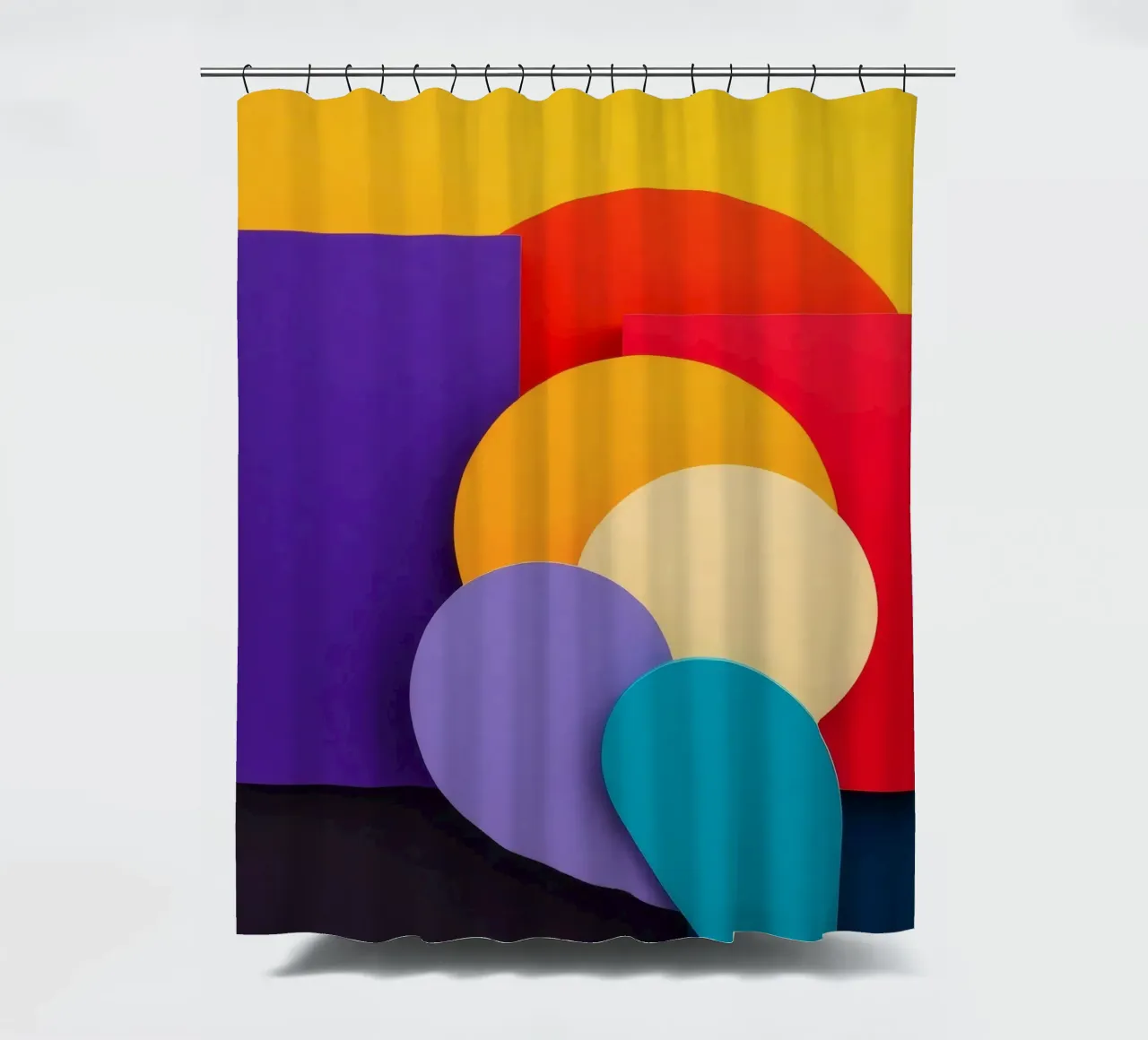Le forme geometriche colorate creano un design astratto tenda da doccia da DesignDoodle