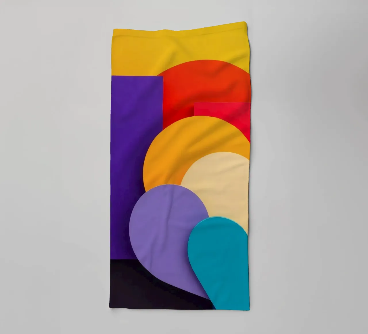 Colorful geometric shapes create an abstract design towel by DesignDoodle