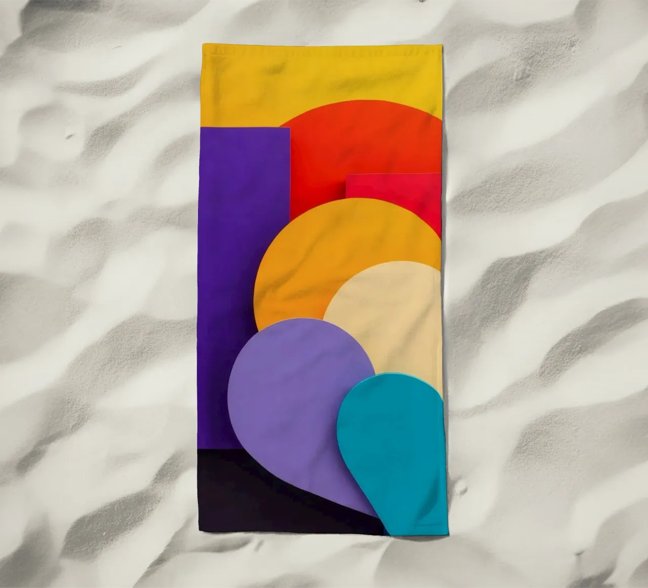 Le forme geometriche colorate creano un design astratto telo mare da DesignDoodle