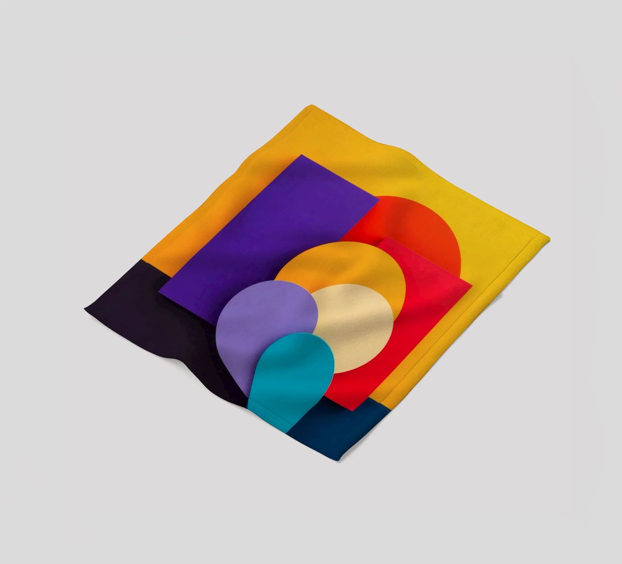 Le forme geometriche colorate creano un design astratto coperta in pile da DesignDoodle
