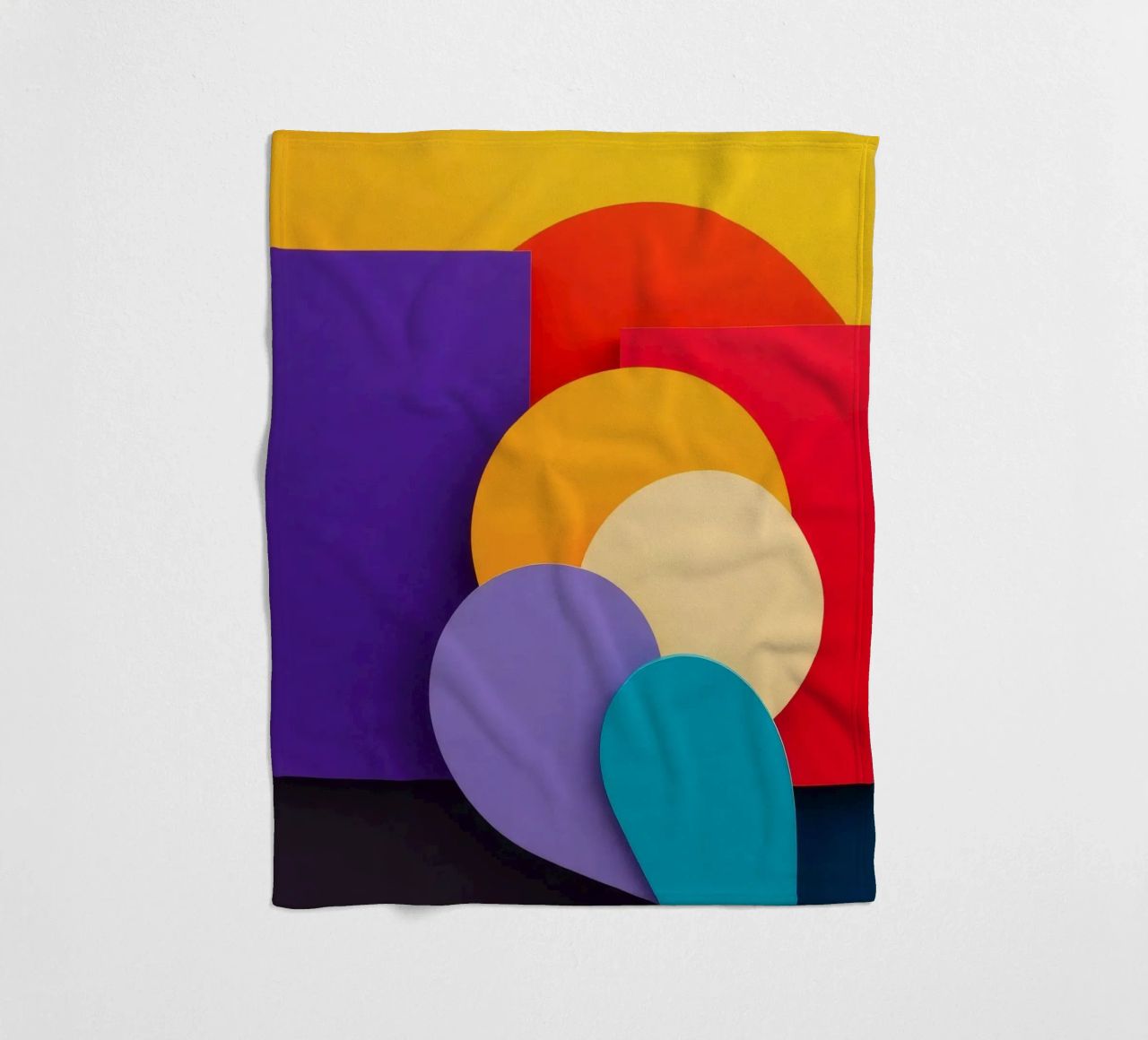 Le forme geometriche colorate creano un design astratto coperta in pile da DesignDoodle