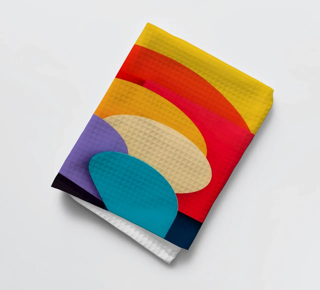 Le forme geometriche colorate creano un design astratto canovaccio da cucina da DesignDoodle