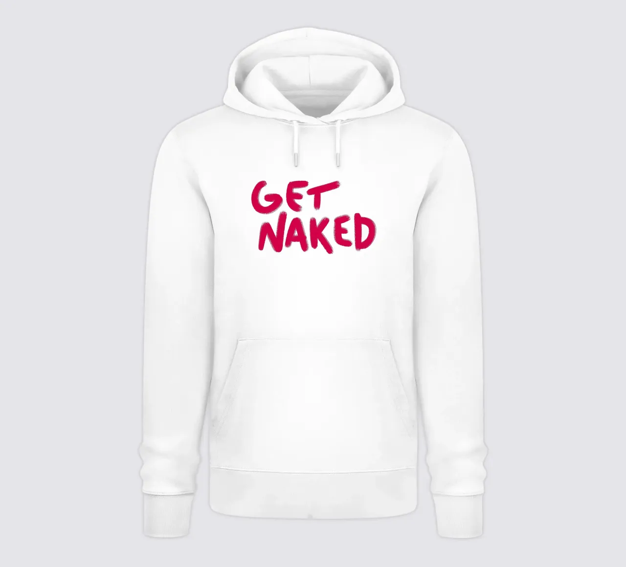 Rosa handlettering Get Naked felpa con cappuccio da Illustration Raissa Oltmanns
