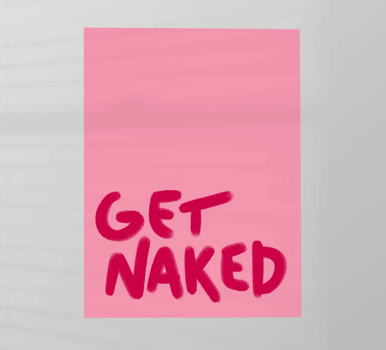 Rosa handlettering Get Naked pellicola backlit da Illustration Raissa Oltmanns