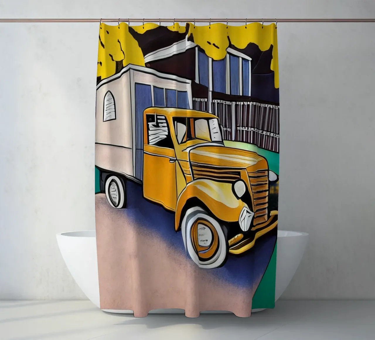 Auto d'epoca_1 tenda da doccia da Abstract Art by LK