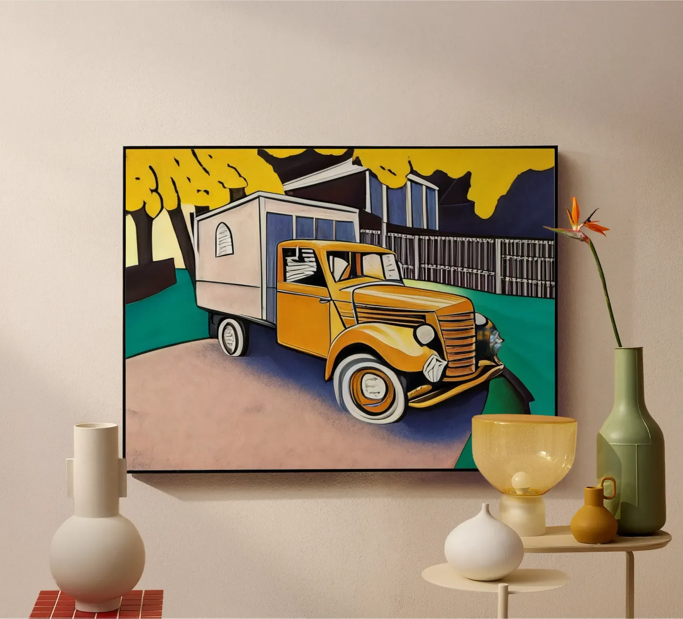 Oldtimer_1 acryl van Abstract Art by LK