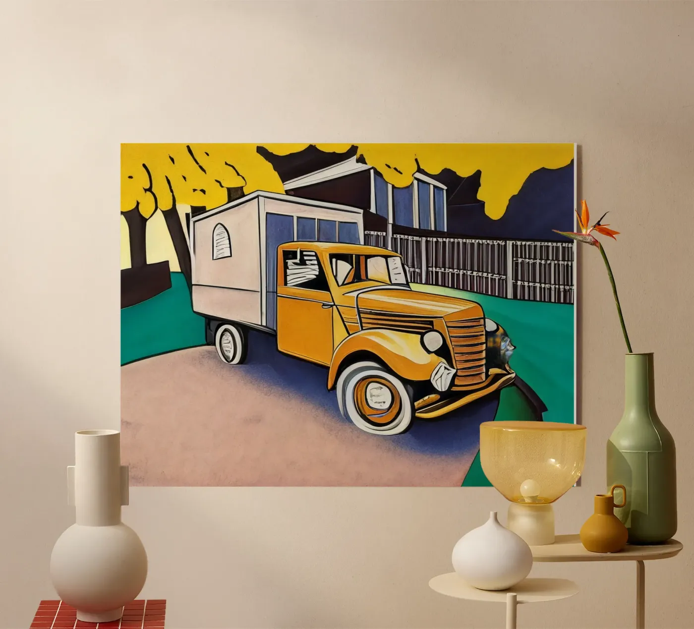 Oldtimer_1 acryl van Abstract Art by LK