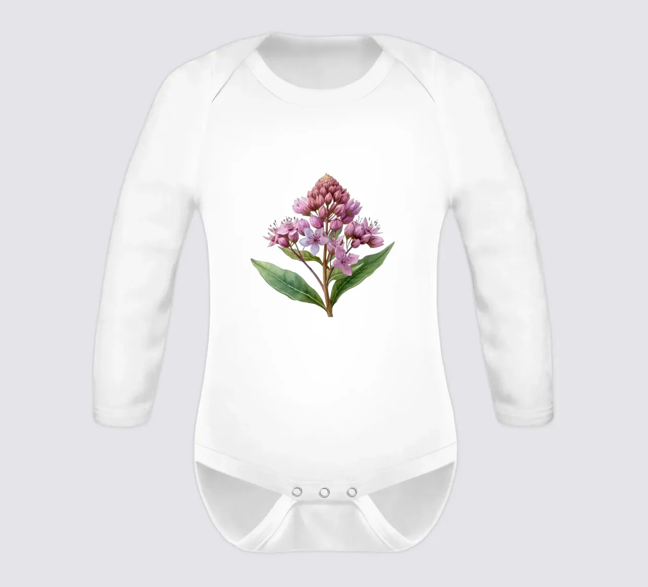 Joe Pye Weed Bloem 2 babyrompertje lange mouwen van Bold Blooms