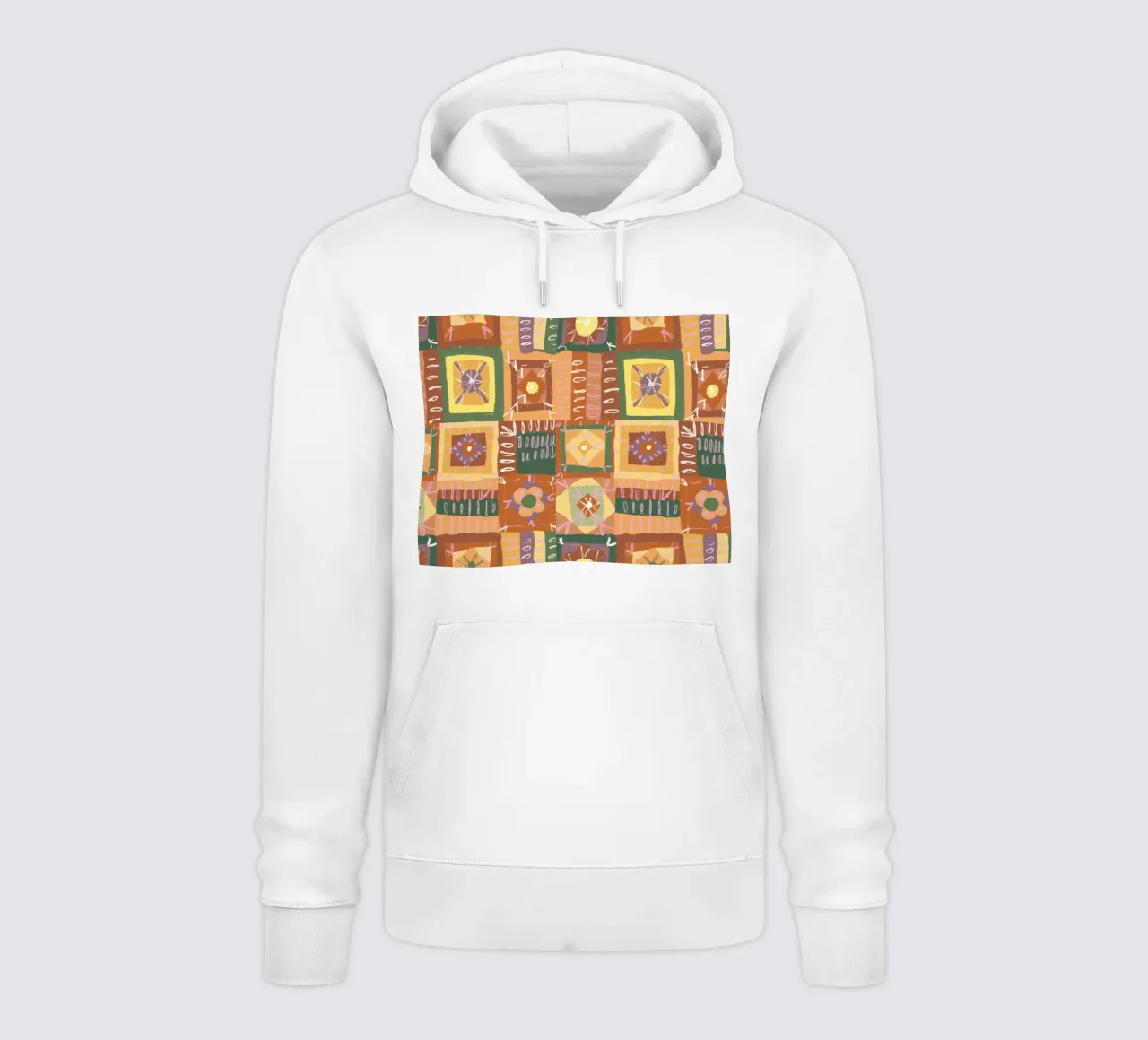 Brown patchwork hoodie by GigiRosado
