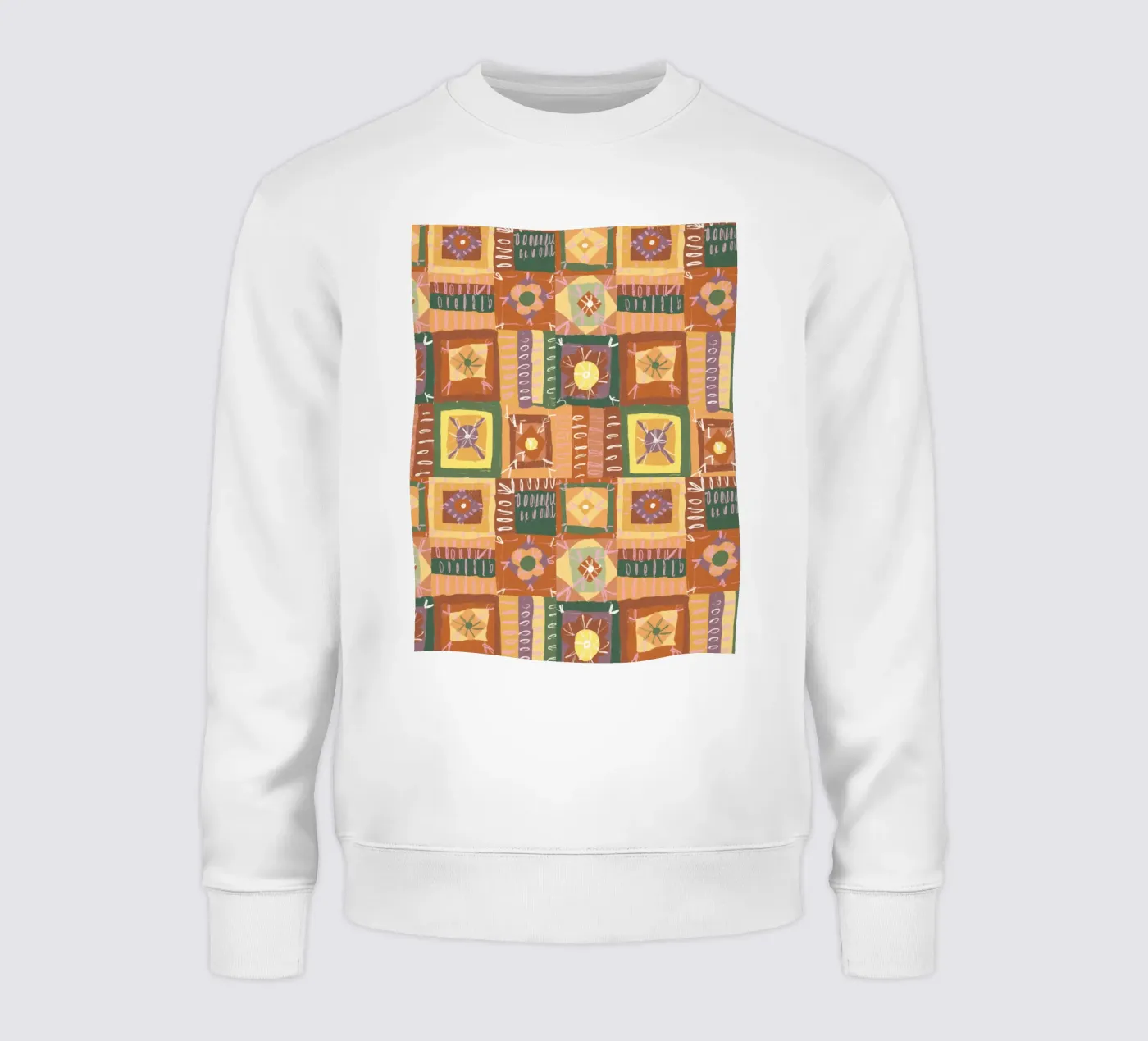 Brown patchwork sweatshirt by GigiRosado