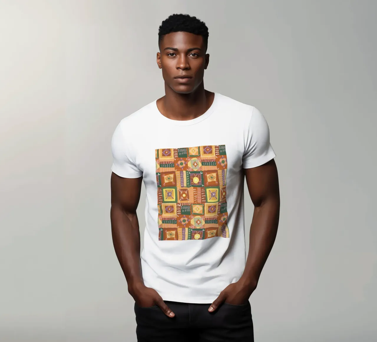 Brown patchwork t-shirt da GigiRosado