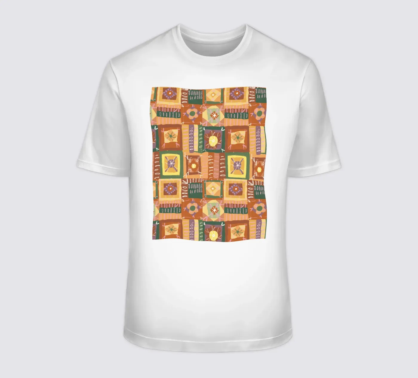 Brown patchwork t-shirt van GigiRosado