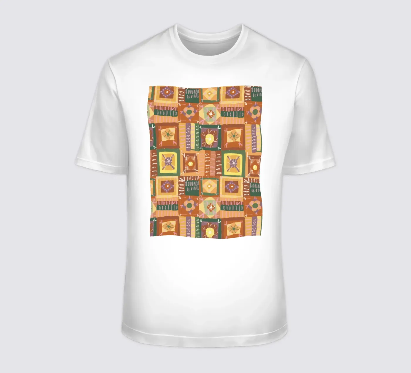 Brown patchwork t-shirt van GigiRosado