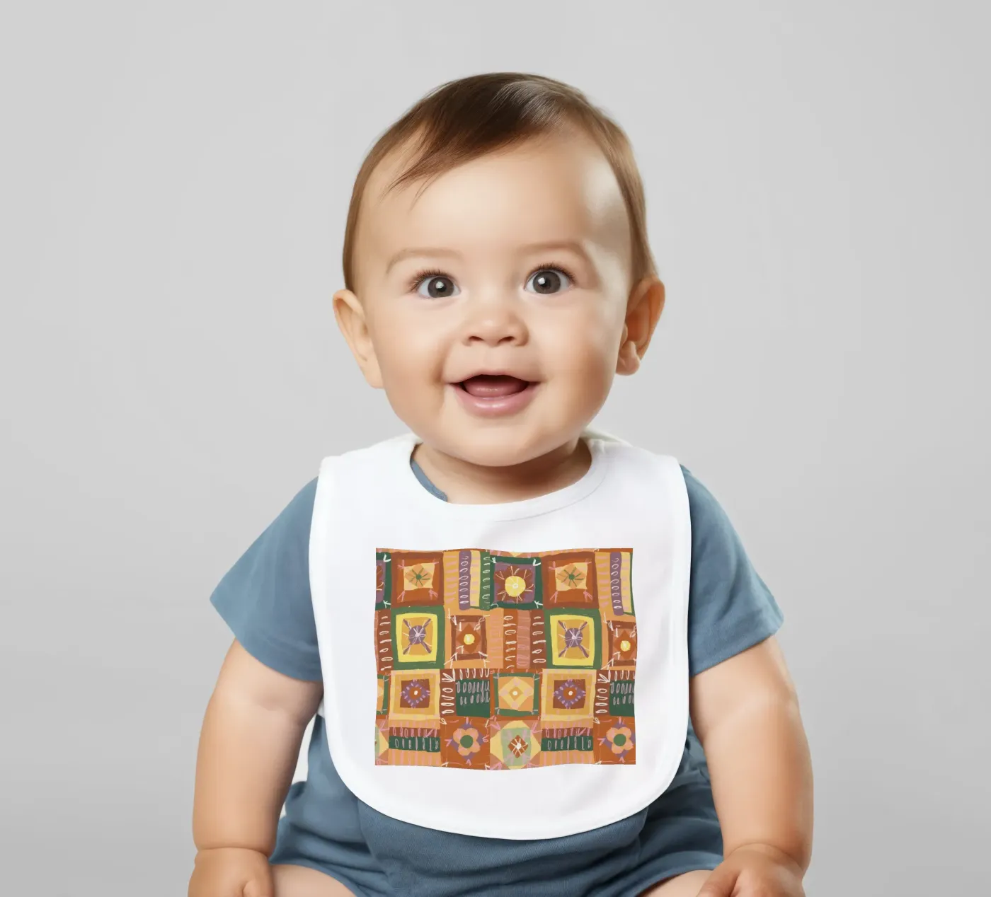 Brown patchwork bavoir de GigiRosado