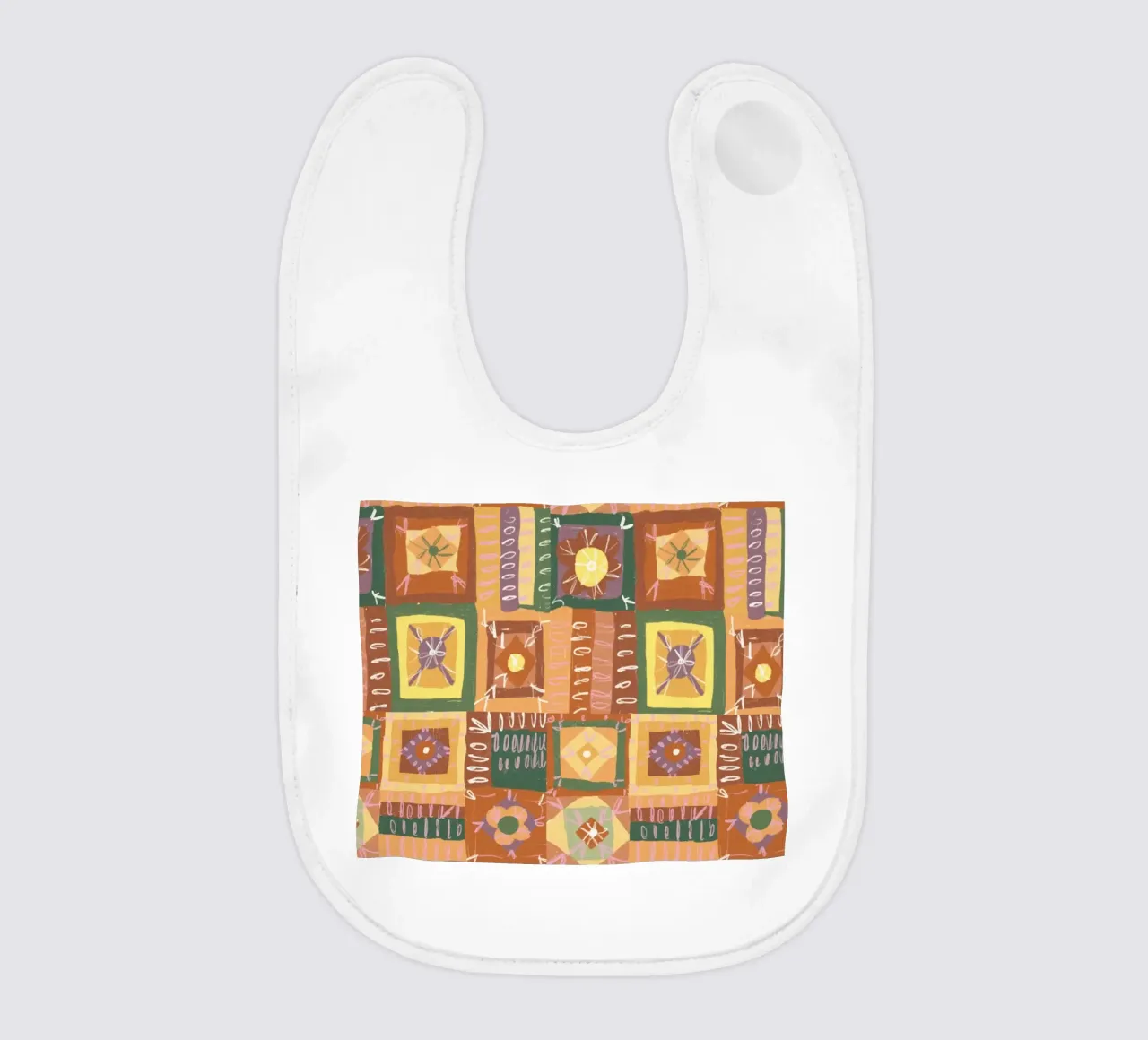 Brown patchwork Babylätzchen von GigiRosado