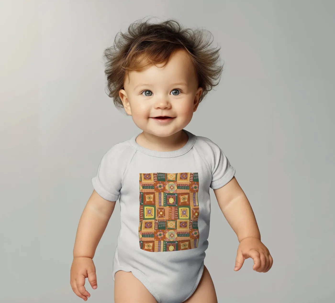 Brown patchwork body bébé de GigiRosado