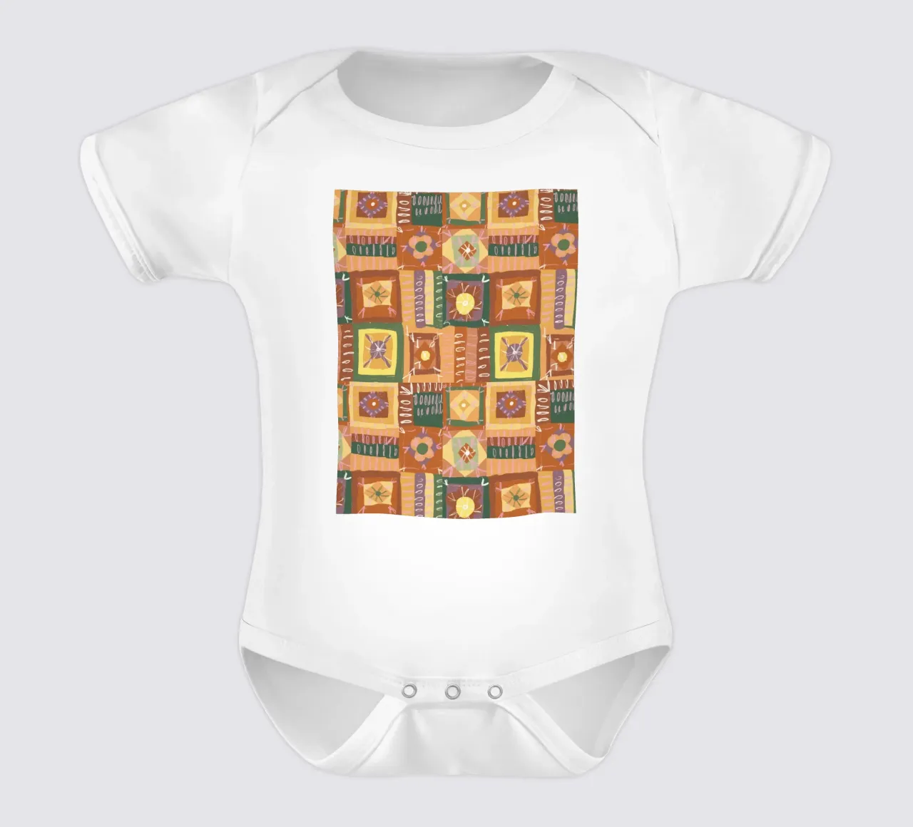 Brown patchwork body bébé de GigiRosado